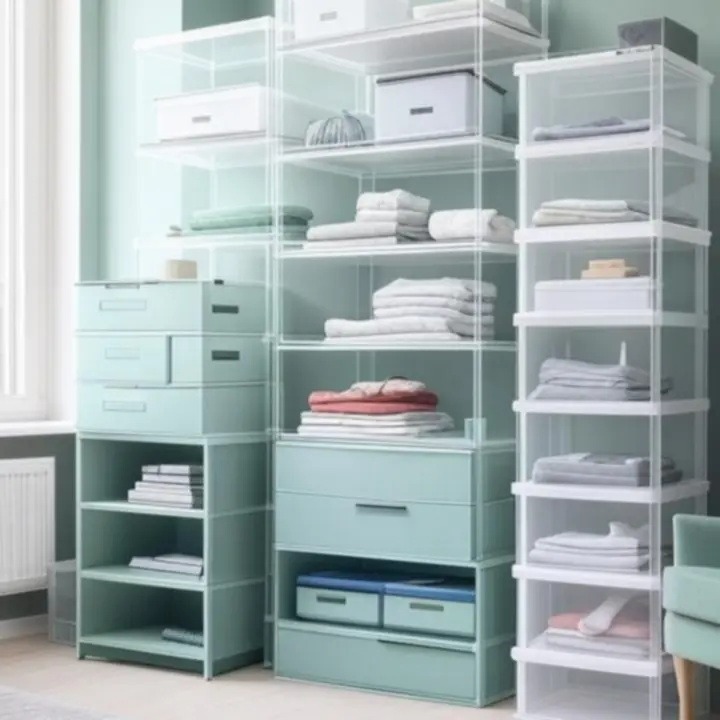 Praktikus tároló dobozok és polcrendszerek modern otthonban